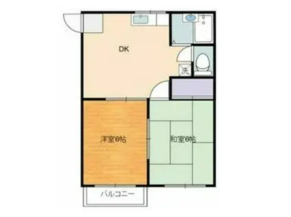 BCASA志木富士見RE-BORN(2DK/2階)の間取り写真