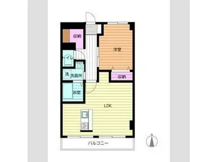 201 コーポ村上(1LDK/5階)の間取り写真