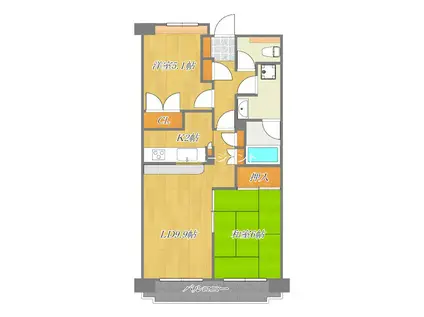 コースト・ヴィラ葛西臨海公園(2LDK/6階)の間取り写真