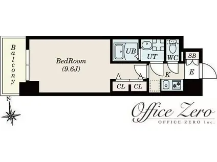 SーRESIDENCE岡崎公園AUREATE(1K/10階)の間取り写真