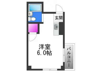 レジデンス西脇(ワンルーム/1階)の間取り写真