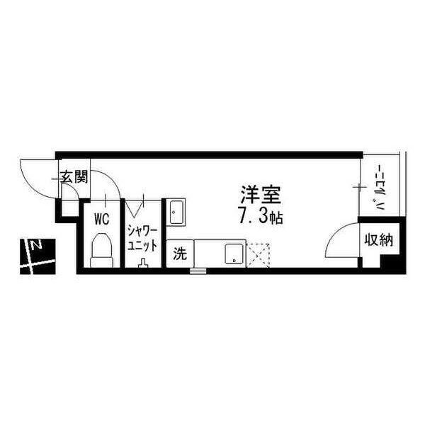 ブレストンコート覚王山(ワンルーム/3階)の間取り写真