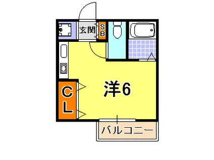 STハイツ(ワンルーム/2階)の間取り写真
