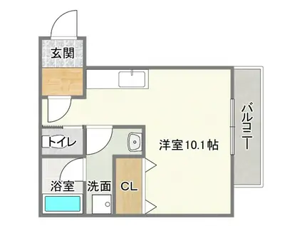 TKマンションV(ワンルーム/2階)の間取り写真