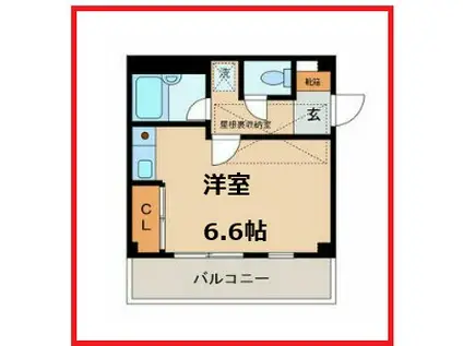 モルト立花(ワンルーム/3階)の間取り写真