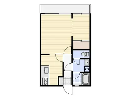 メゾンドール下石倉(1LDK/2階)の間取り写真