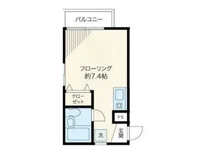 TCRE早稲田(ワンルーム/2階)の間取り写真