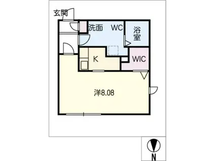BRANCHE御器所(1K/3階)の間取り写真