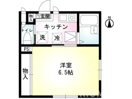 フォンテーヌ(1K/1階)の間取り写真