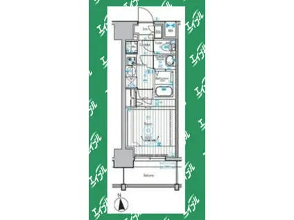 メイクスアート上前津VI(1K/9階)の間取り写真