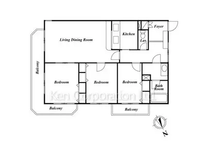 メルヴェイユ118(3LDK/3階)の間取り写真