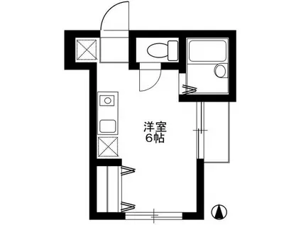 ジョワカーサ(ワンルーム/2階)の間取り写真