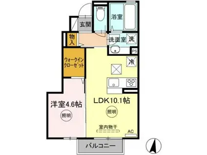 デッセ リコ(1LDK/1階)の間取り写真