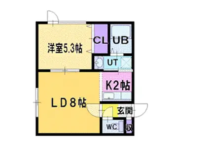 ラフォルトゥーナ文京台(1LDK/1階)の間取り写真