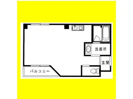 トピア鷹匠(ワンルーム/5階)の間取り写真