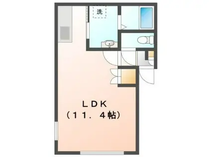 LEALE SAPPORO(1K/1階)の間取り写真