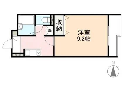 TYハートランド(1K/2階)の間取り写真