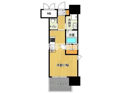 アルファシオミラーニ(ワンルーム/8階)の間取り写真