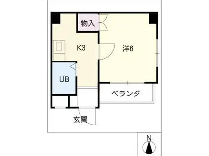 メゾンユリイカ(1K/3階)の間取り写真