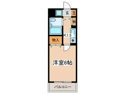 リシャール橋本(1K/3階)の間取り写真