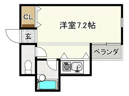 MSハウス(ワンルーム/3階)の間取り写真