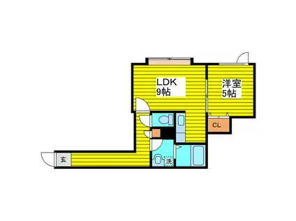 メゾンラフレ(1LDK/2階)の間取り写真