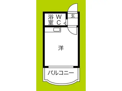 サザンドミトリーI(ワンルーム/4階)の間取り写真