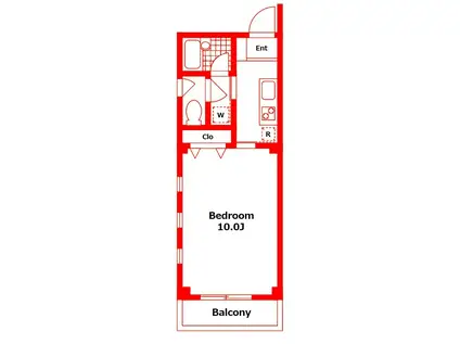 ヴァレイ(1K/2階)の間取り写真