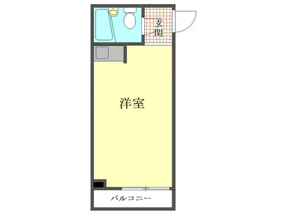 芝ダイヤハイツ(ワンルーム/7階)の間取り写真