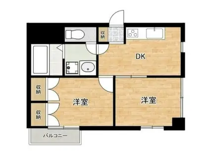 アリュール宮崎台(2DK/3階)の間取り写真