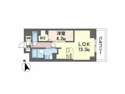 サンエール南堀江(1LDK/5階)の間取り写真