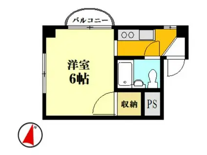 エンゼルハイデンス新百合ケ丘(1K/2階)の間取り写真