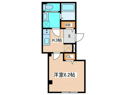  グランマチヤ(1K/1階)の間取り写真