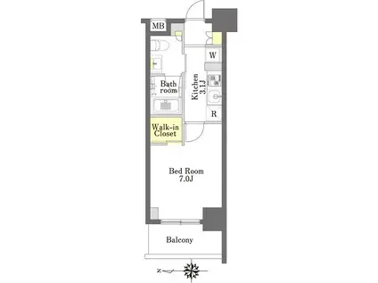 プライムメゾン森下(1K/11階)の間取り写真