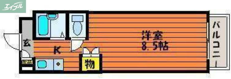 厚生シティハイツ(1K/3階)の間取り写真