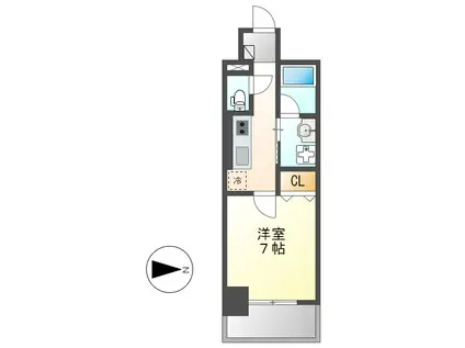 RAFFLE OZONEII -サウス GARDEN-(1K/2階)の間取り写真