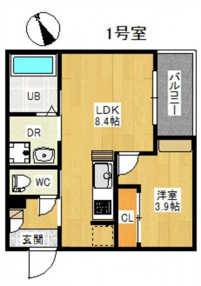 REGALEST PREMIUM(1LDK/3階)の間取り写真