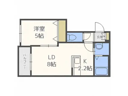 POSH栄通(1LDK/1階)の間取り写真