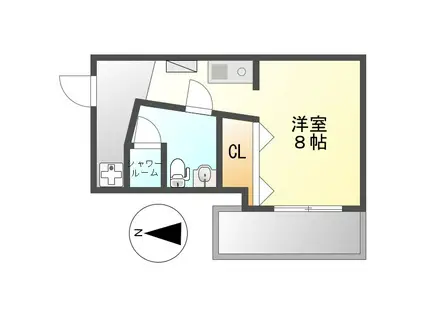 セントラルハイツ カシノ(ワンルーム/3階)の間取り写真