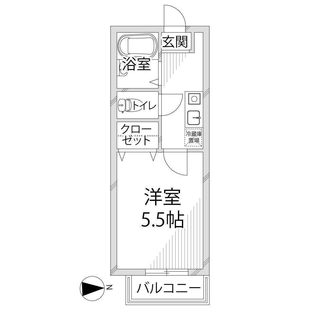 ナイスワン太子(1K/1階)の間取り写真