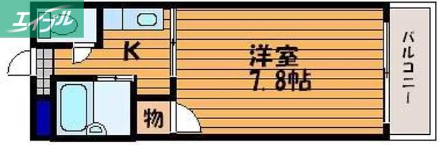 アルフィーネ厚生町(1K/4階)の間取り写真
