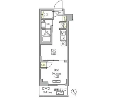 クラリティア馬込(1DK/2階)の間取り写真