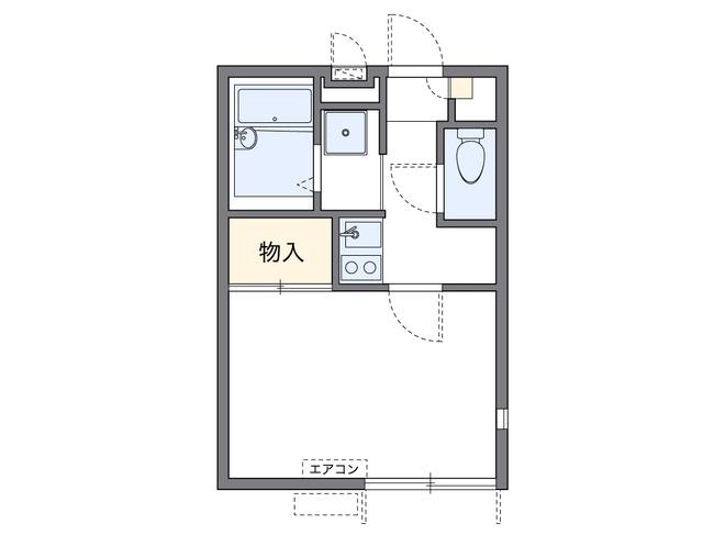 レオパレスグッディ(1K/2階)の間取り写真