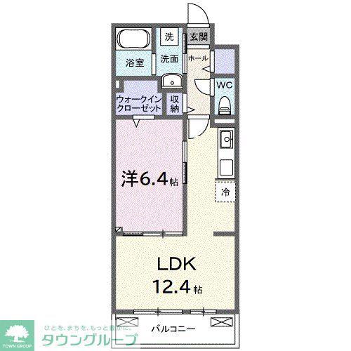ブランノワレ(1LDK/2階)の間取り写真