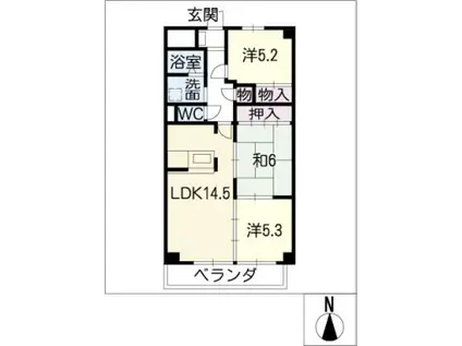 FOUR SEASONS(3LDK/4階)の間取り写真