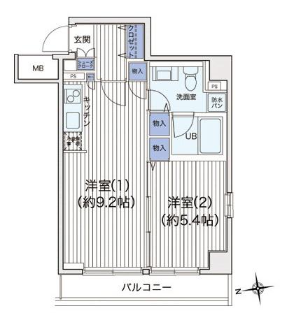 ライブコート大鳥居(1LDK/3階)の間取り写真