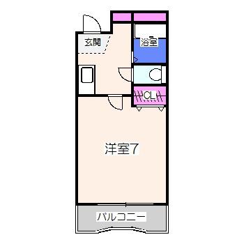 サザンポート内海(1K/4階)の間取り写真