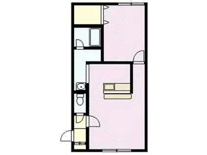MSビーブラッド(1LDK/1階)の間取り写真