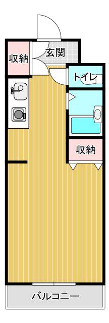アバンダント鹿谷(ワンルーム/4階)の間取り写真