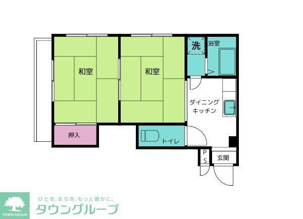 アーバン681(2DK/1階)の間取り写真